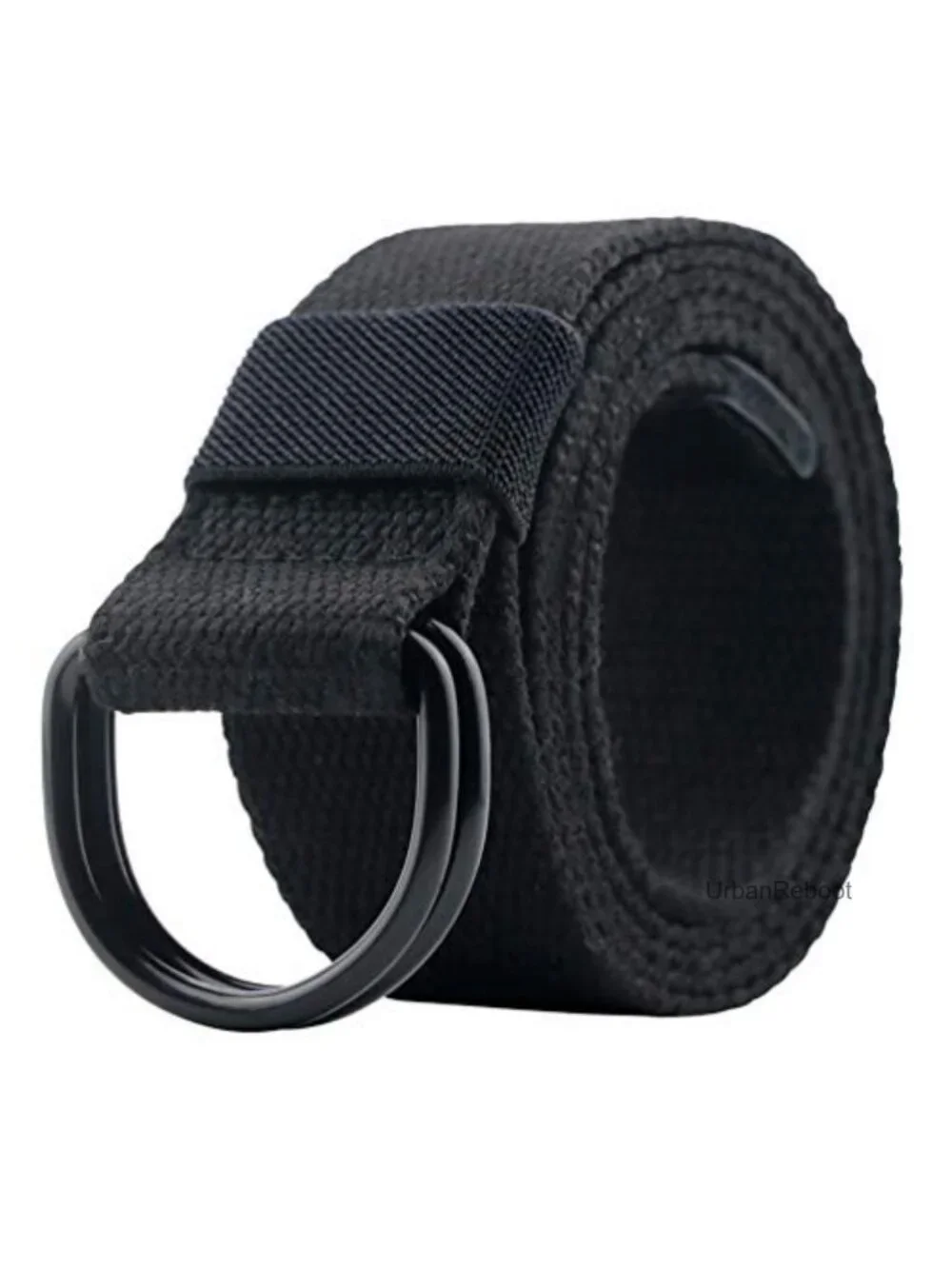 Canvas Fabric Double D Ring Belt for Men Women Adjustable No Holes